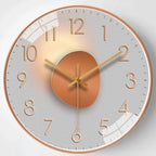 Silent Non Ticking Modern Wall Clock with Glass Cover and Abstract Art Dial
