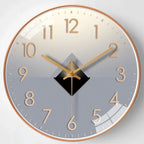 Silent Non Ticking Modern Wall Clock with Glass Cover and Abstract Art Dial
