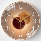 Silent Non Ticking Modern Wall Clock with Glass Cover and Abstract Art Dial