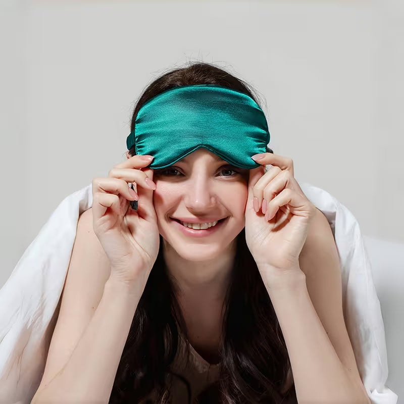 Silky Satin Sleep Eye Mask with Soft Elastic Strap for Sleep and Travel