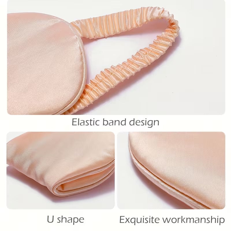 Silky Satin Sleep Eye Mask with Soft Elastic Strap for Sleep and Travel