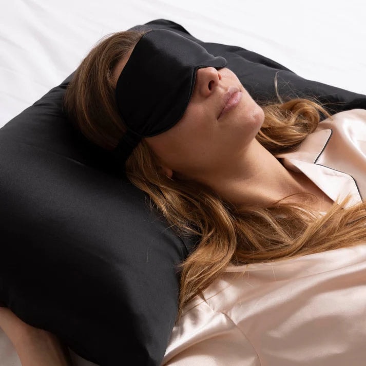 Silky Satin Sleep Eye Mask with Soft Elastic Strap for Sleep and Travel