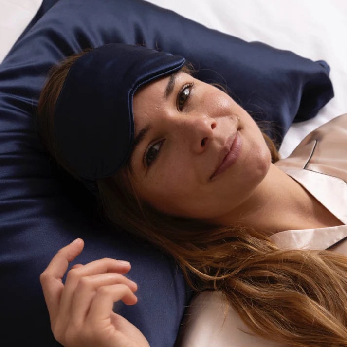 Silky Satin Sleep Eye Mask with Soft Elastic Strap for Sleep and Travel