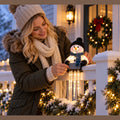 Snowman Icicle Railing Light Battery Operated Christmas Porch Decoration