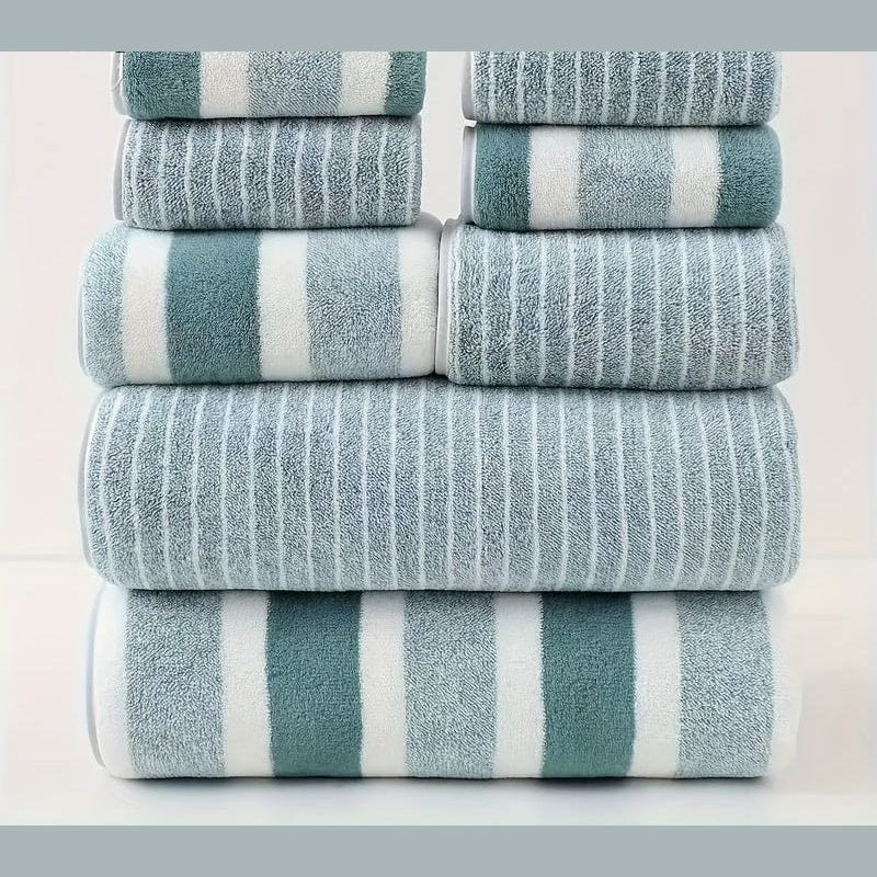 Soft Coral Fleece Bath Towel Set with Bath Towels Hand Towels and Washcloths
