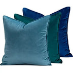 Soft Velvet Cushion Cover with Flanged Edge and Hidden Zip for Sofa