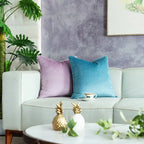 Soft Velvet Cushion Cover with Flanged Edge and Hidden Zip for Sofa