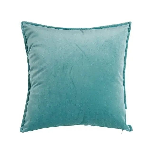 Soft Velvet Cushion Cover with Flanged Edge and Hidden Zip for Sofa