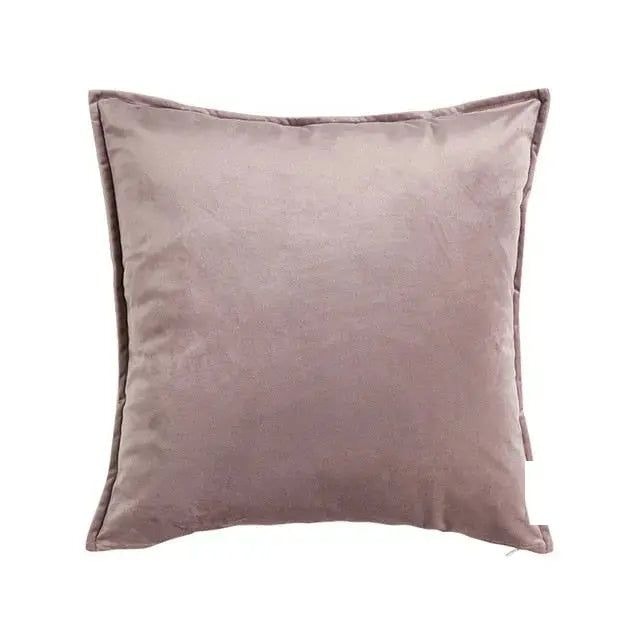 Soft Velvet Cushion Cover with Flanged Edge and Hidden Zip for Sofa