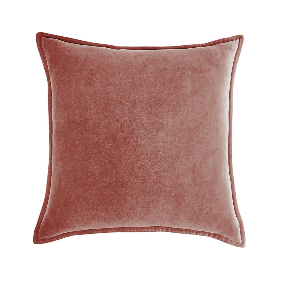 Soft Velvet Cushion Cover with Flanged Edge and Hidden Zip for Sofa