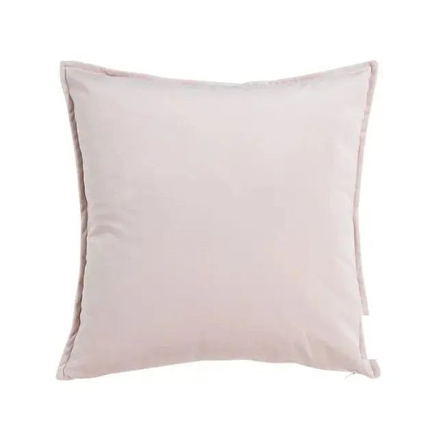 Soft Velvet Cushion Cover with Flanged Edge and Hidden Zip for Sofa