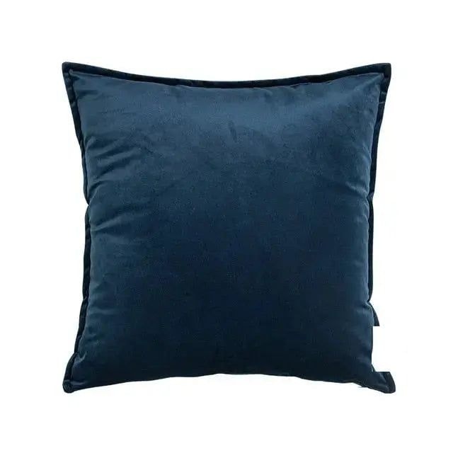 Soft Velvet Cushion Cover with Flanged Edge and Hidden Zip for Sofa