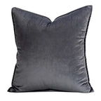 Soft Velvet Cushion Cover with Flanged Edge and Hidden Zip for Sofa