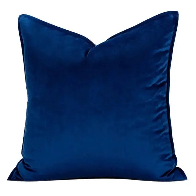Soft Velvet Cushion Cover with Flanged Edge and Hidden Zip for Sofa