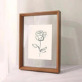 Solid Wood Floating Picture Frame with Double Clear Acrylic Panels for Artwork