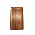 Solid Wood Serving Tray with Raised Rim | Handmade Coffee and Tea Tray