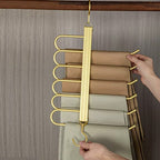 Space Saving Aluminium Trouser Hanger with Swivel Hook and Non Slip Bars