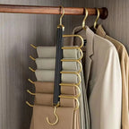 Space Saving Aluminium Trouser Hanger with Swivel Hook and Non Slip Bars