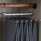 Space Saving Aluminium Trouser Hanger with Swivel Hook and Non Slip Bars