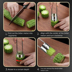 Stainless Steel Fruit and Vegetable Corer Set with Serrated Crown Blade