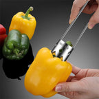 Stainless Steel Fruit and Vegetable Corer Set with Serrated Crown Blade