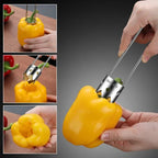 Stainless Steel Fruit and Vegetable Corer Set with Serrated Crown Blade