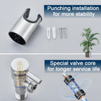 Stainless Steel Handheld Bidet Sprayer with Wall Holder and Shut Off Valve