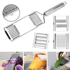 Stainless Steel Vegetable Grater and Slicer with Interchangeable Blades