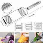 Stainless Steel Vegetable Grater and Slicer with Interchangeable Blades