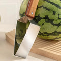 Stainless Steel Watermelon Slicer with Wooden Handle for Melon and Fruit