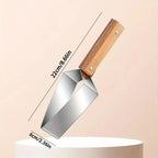 Stainless Steel Watermelon Slicer with Wooden Handle for Melon and Fruit