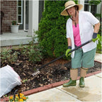 Steel Weeding Rake Hoe with Sharp Tines and Solid Wood Handle for Garden Beds