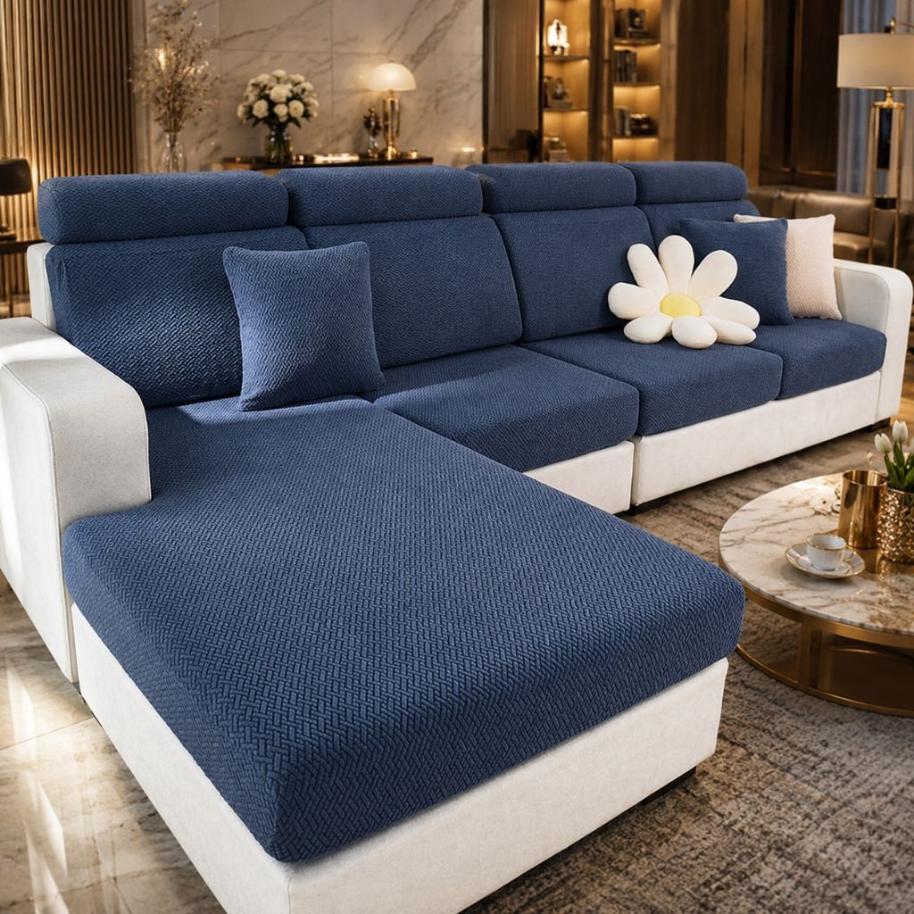 Stretch Sofa Seat Cushion Cover Washable Jacquard Couch Protector for Pets