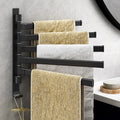 Swivel Towel Rail with Rotating Arms and Hook | Wall Mounted Towel Rack