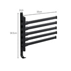 Swivel Towel Rail with Rotating Arms and Hook | Wall Mounted Towel Rack