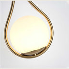 Teardrop Wall Light with Opal Glass Globe | Modern Nordic Metal Wall Sconce