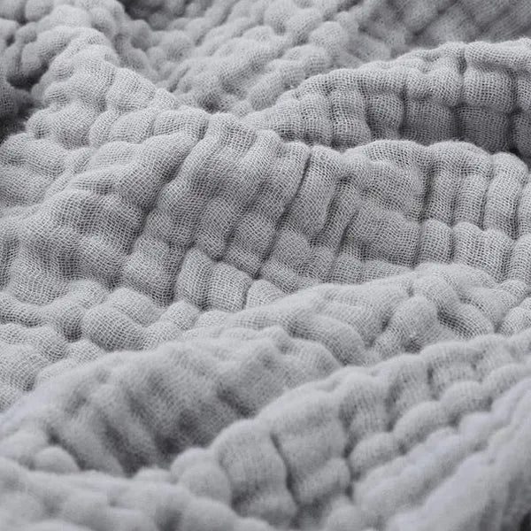 Muslin Cotton Throw Blanket Lightweight Breathable Crinkle Gauze Blanket Soft Natural Cotton Sofa Throw and Bedspread for Living Room | Bedroom
