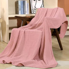Muslin Cotton Throw Blanket Lightweight Breathable Crinkle Gauze Blanket Soft Natural Cotton Sofa Throw and Bedspread for Living Room | Bedroom