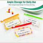 Travel Pill Organiser Case with Zip and Labelled Pouches for Weekly Medication