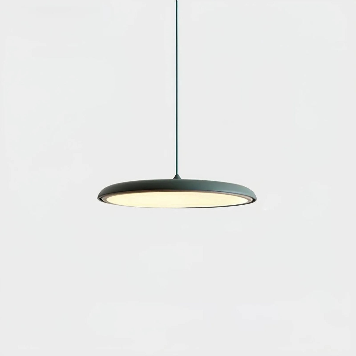 Ultra Slim LED Saucer Pendant Light with Curved Metal Disc Shade for Dining Room