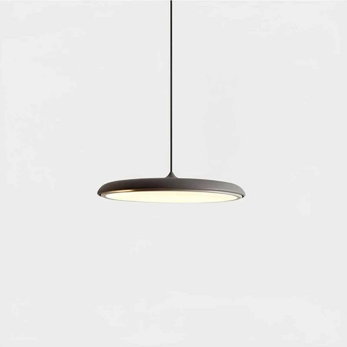 Ultra Slim LED Saucer Pendant Light with Curved Metal Disc Shade for Dining Room