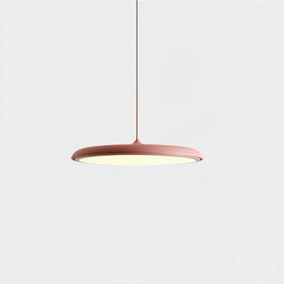 Ultra Slim LED Saucer Pendant Light with Curved Metal Disc Shade for Dining Room