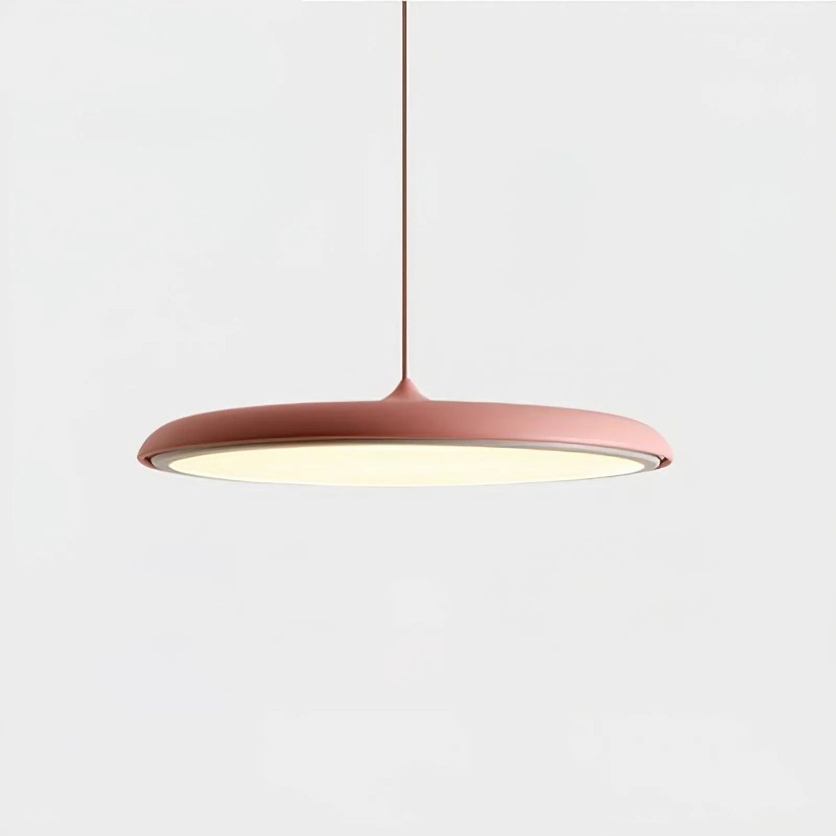 Ultra Slim LED Saucer Pendant Light with Curved Metal Disc Shade for Dining Room