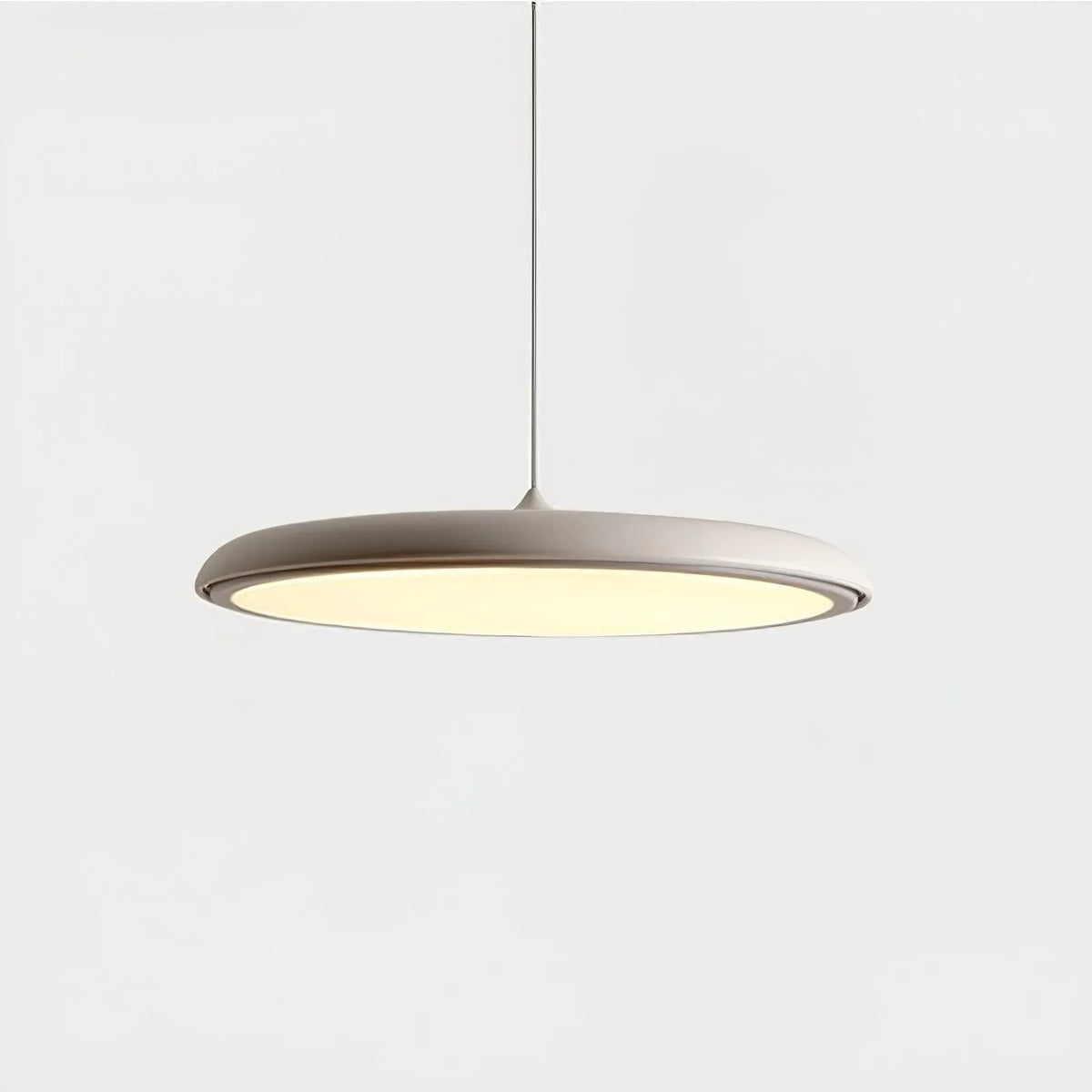 Ultra Slim LED Saucer Pendant Light with Curved Metal Disc Shade for Dining Room