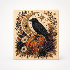 Halloween Bead Art Kit Pearl Bead Canvas Craft Kit with Numbered Self Adhesive Canvas Pumpkin | Ghost and Witch Designs DIY Wall Art