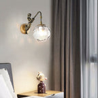 Vintage Rustic Mermaid Wall Light with Glass Globe Shade for Bedroom