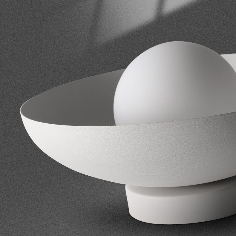 Wabi Sabi Semi Flush Ceiling Light with Bowl Shade and Opal Glass Globe