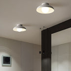 Wabi Sabi Semi Flush Ceiling Light with Bowl Shade and Opal Glass Globe