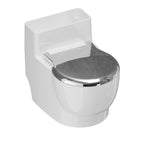 Wall Mounted Toilet Shaped Cat Water Bowl with Lid and Stainless Steel Insert