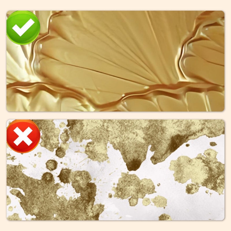 Water Based Metallic Leaf Paint with Brush for Furniture Crafts and Decor